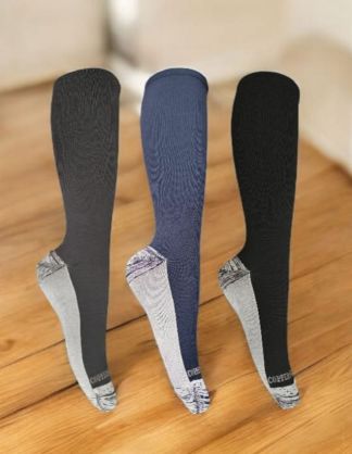 SKU CU3610 2 PARES CALCETIN HOMBRE DE COMPRESION CON COBRE