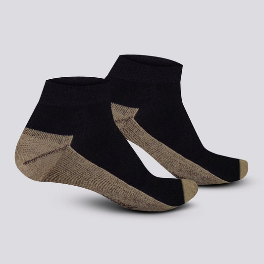 Bi Pack Tobillera Bamboo Cobre Negro