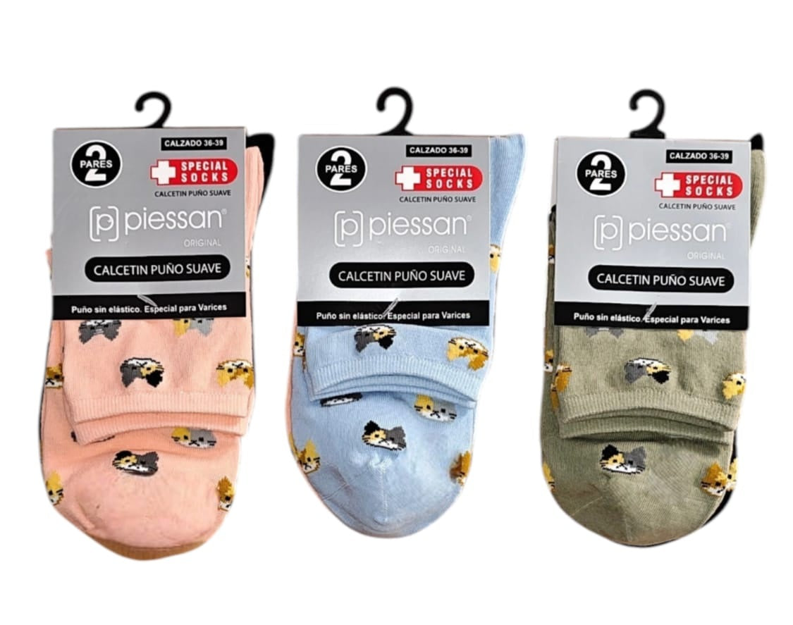 Calcetines Cat Print Media Caña Mujer, 6 Bipack - foto 3