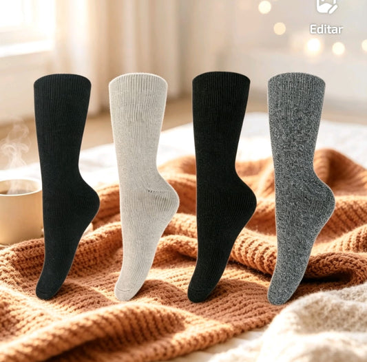Calcetines Hombre Bipack Algodón Jaspeado Sin Elástico – Cómodos y Cálidos