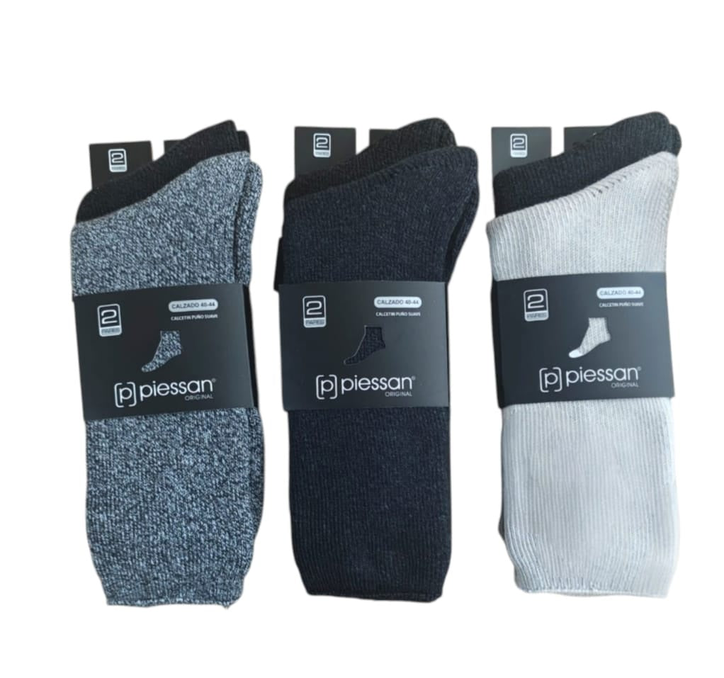 Calcetines Hombre Bipack Algodón Jaspeado Sin Elástico – Cómodos y Cálidos