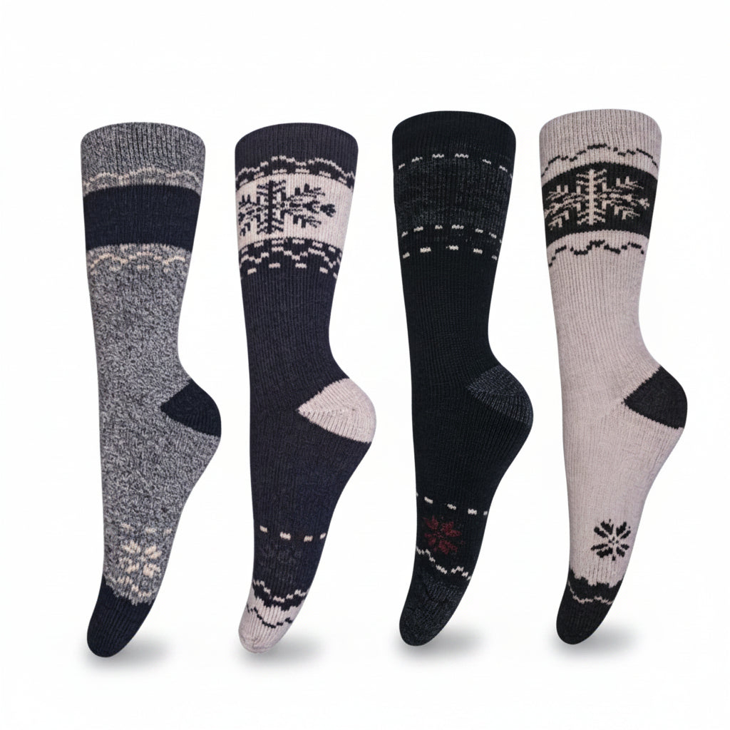 Calcetines de Algodón Diseño Invernal 6 Bipack – Pack 12 Pares Surtidos