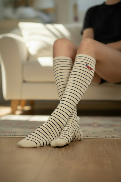 Calcetines Rayas y Faisán Bordado Hombre, 6 Bipack - foto 2