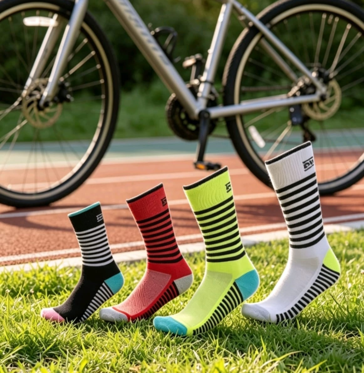 Calcetines de Ciclismo Técnicos Unisex Pack 12 Pares – Transpirables y de Secado Rápido
