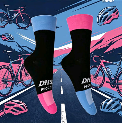 Calcetines de Ciclismo Hombre Pack 12 Pares | Deportivos Transpirables Nylon con Elastano