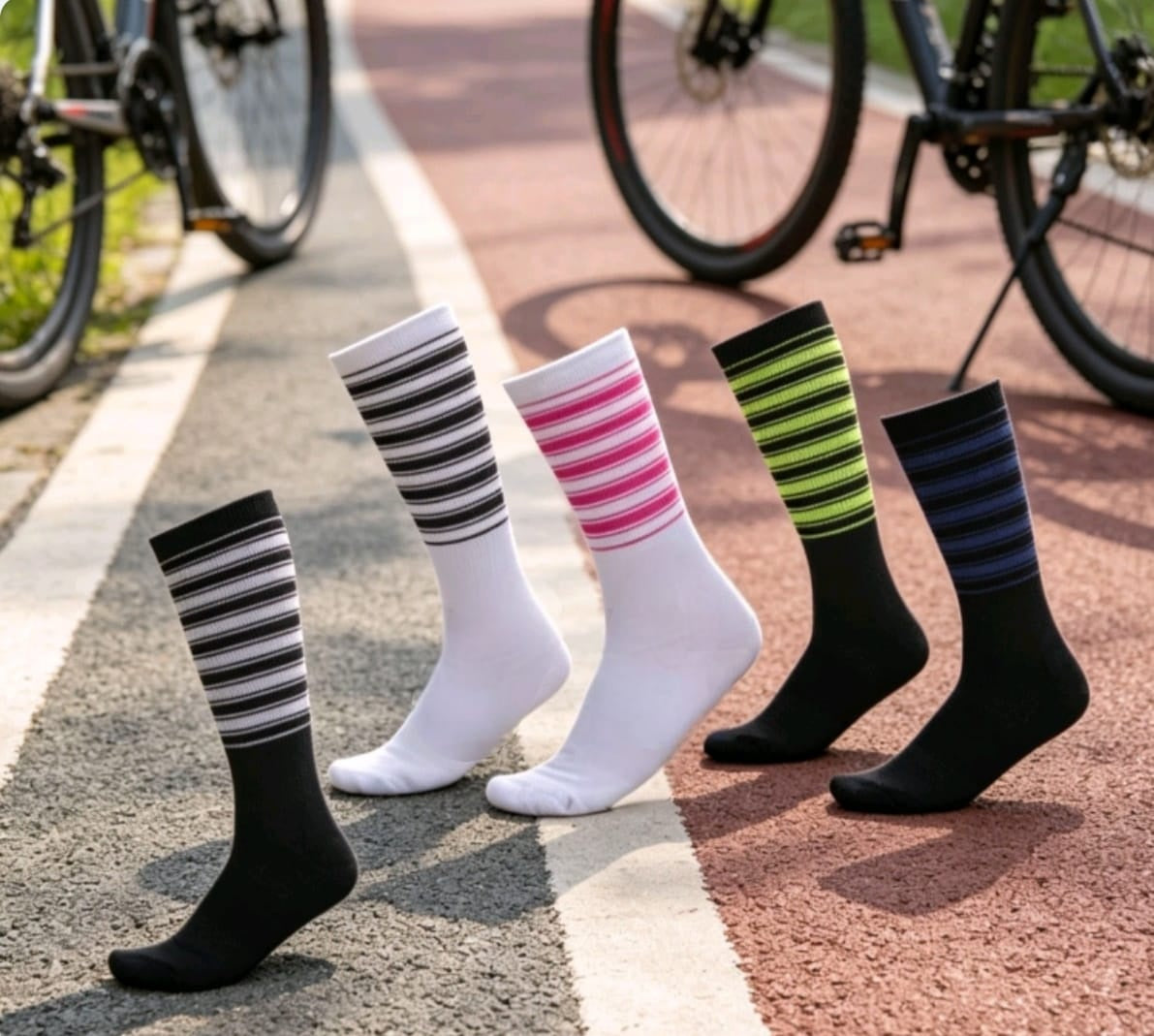 Calcetines de Ciclismo Compresión Ligera Pack 12 Pares – Colores Surtidos