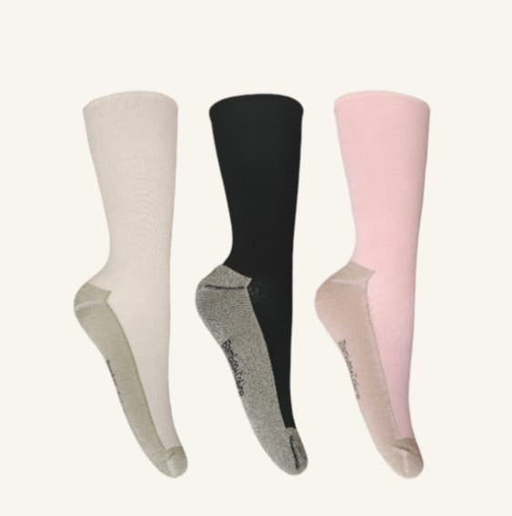 SKU CU1307 2 PARES CALCETIN, BAMBOO/COBRE