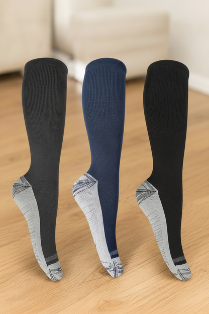 Calcetas de Compresión con Cobre, 6 Bipack 12 Pares