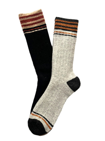 Calcetines de Lana Hombre Rayas en Puño, Bipack - foto 5