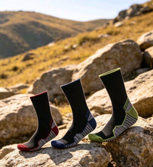 Calcetines Técnicos Trekking Media Caña Alta 12 Pares – Soporte y Amortiguación Outdoor