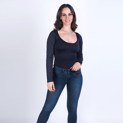 Camiseta Térmica Winter Mujer, Talla Única Negro